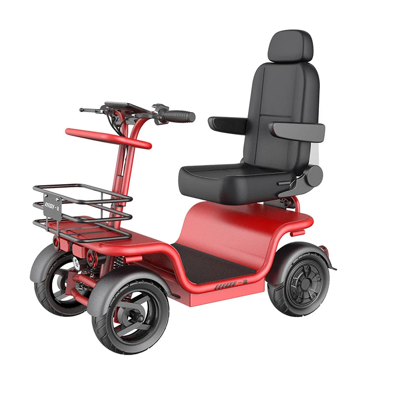 Travel Sunshade 4 Wheels 48V 1000W Wide Seat Reverse Gear Mobility Disabled Handicapped Elderly Electric Scooter For Seniors