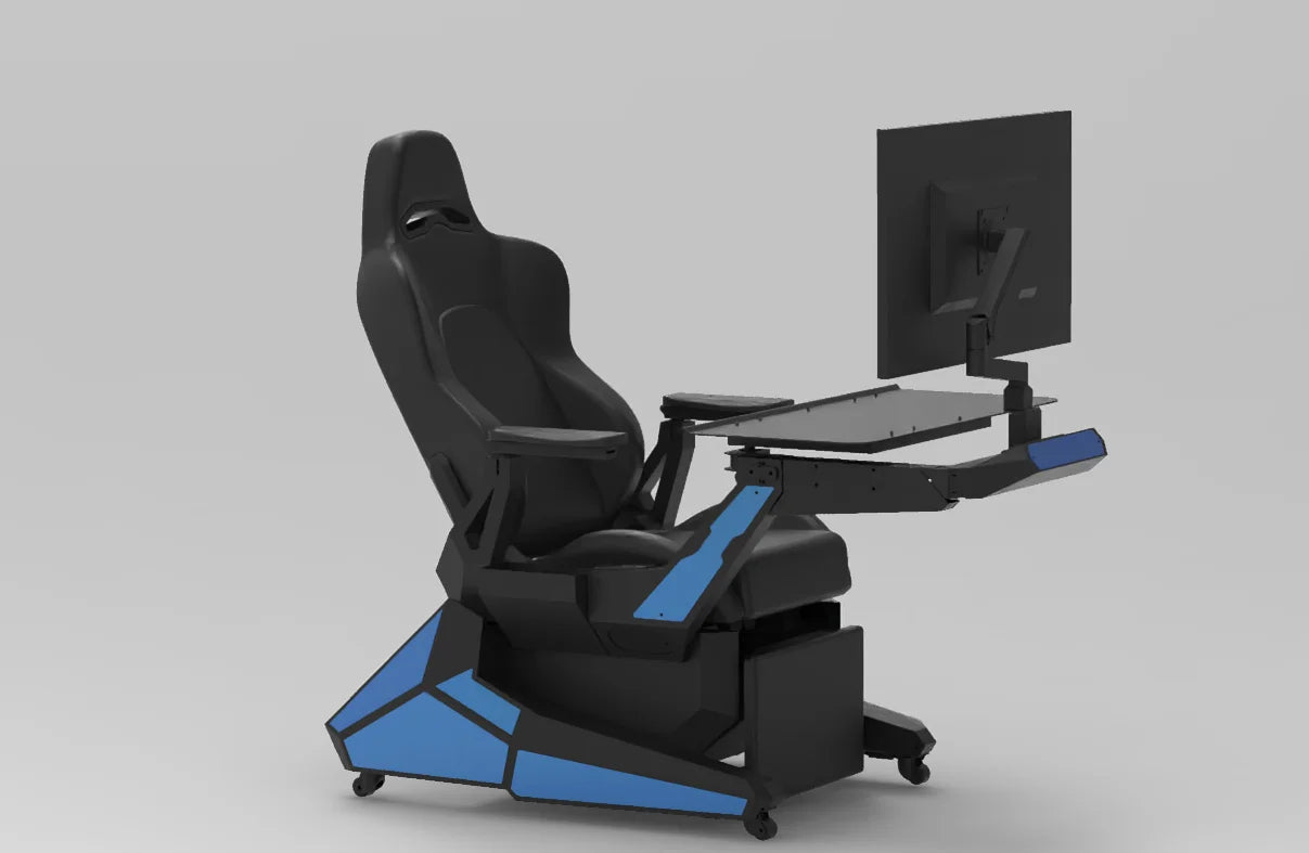Cheap Comfortable Recline Computer Cockpit Zero Gravity Chair Ergonomic Chair Workstation for 1-2 Monitors