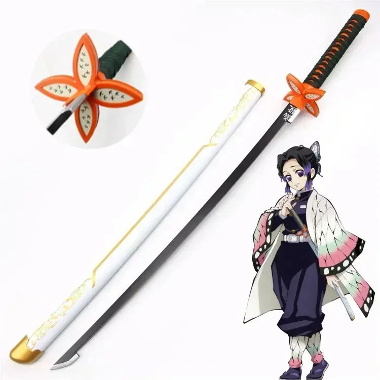 104cm Japanese Katana Samurai Sword Accessory Demon Slayer Katana Tanjirou Sword Kimetsu No Yaiba Iron Ninja Knife Cosplay Toy