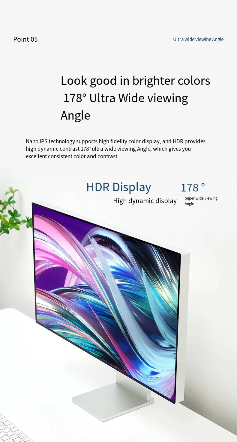 32 Inch LED Monitor 4K 3840*2160 HDR10 Feature 60Hz USB-C FOR MAC 100W HDR10 139PPI matt screen Display kuycon P32UB hole style