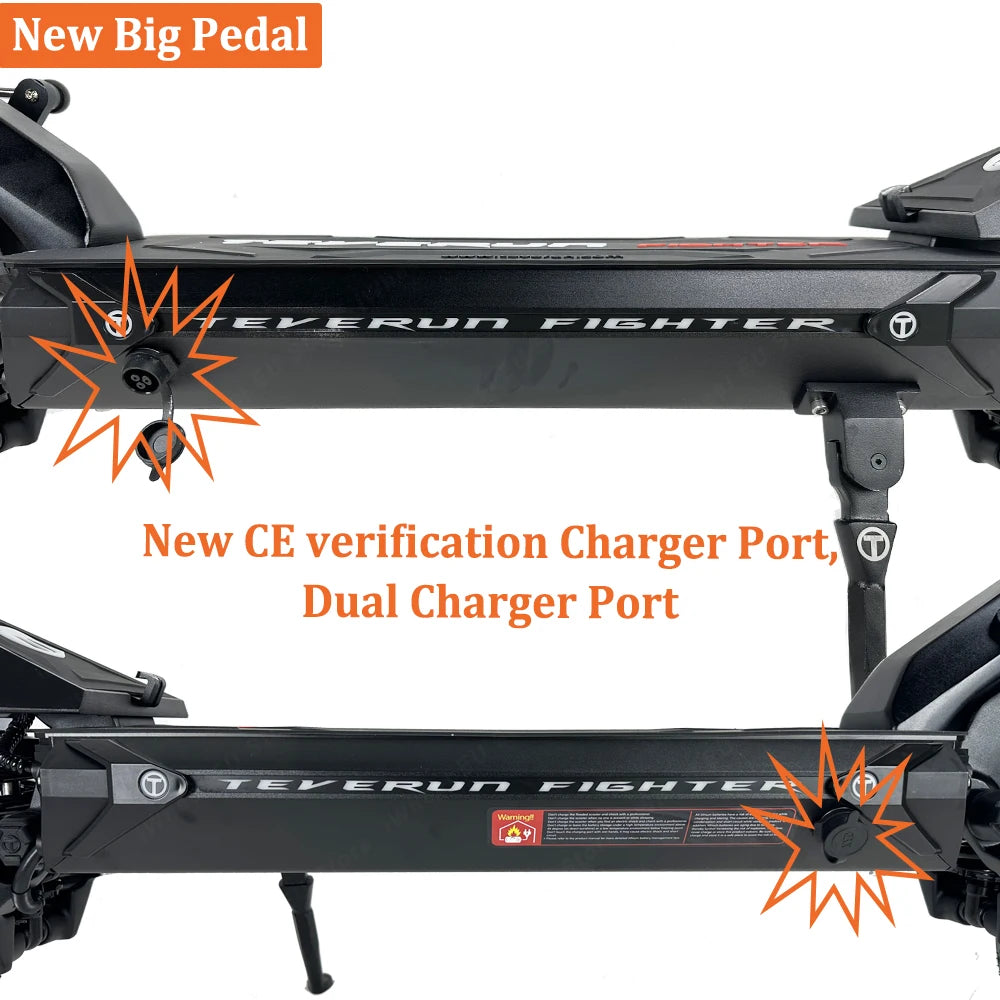 Original Teverun Fighter 11 Plus 35Ah 1600W*2 Motor New TFT 4inch Display With NFC Lock  GPS Find Locate Electric Scooter