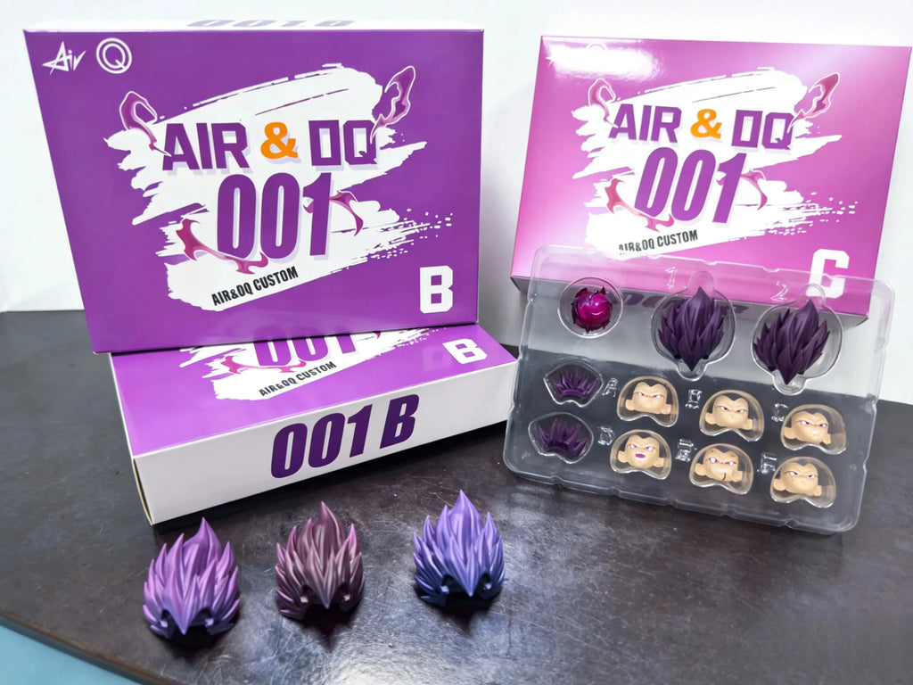 Air&OQ Studio Dragon Ball Z Shf Super Saiyan SSJ Majin Vegeta Custom Heads Head Accessories Action Figures Air&OQ001 A B C Toys