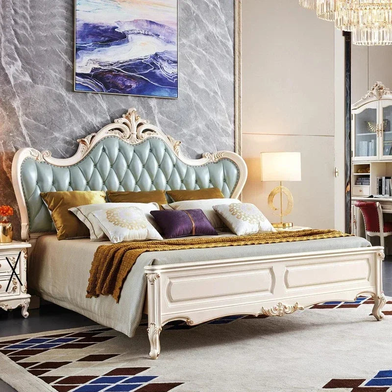 Wooden Modern Bed Frame Double Storage Space Twin Headboards Double Bed Full Size Luxury Muebles De Dormitorio Home FurnitureX