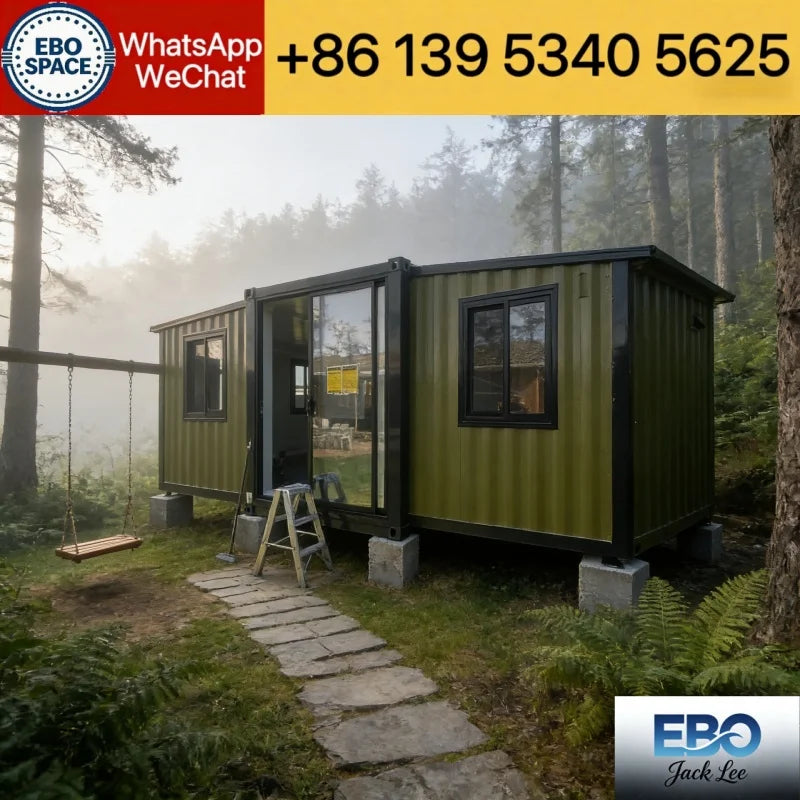 Modify Shipping Container Houses Expandable 20ft Mobile Home Portable Worker Camp Cabin Temporary Office Housing Unit