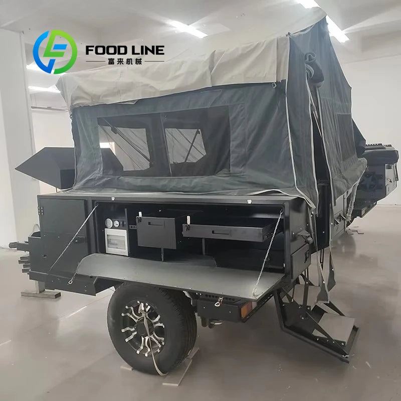 Customized 4x4 Offroad RV Camper Motorhome Caravan Trailer with Portable Toilet for Outdoor Camping Adventures