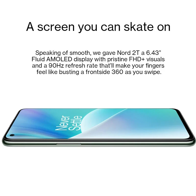 OnePlus Nord 2T Global Version MTK Dimensity 1300 5G 8GB 128GB 80W Fast Charge 90Hz AMOLED