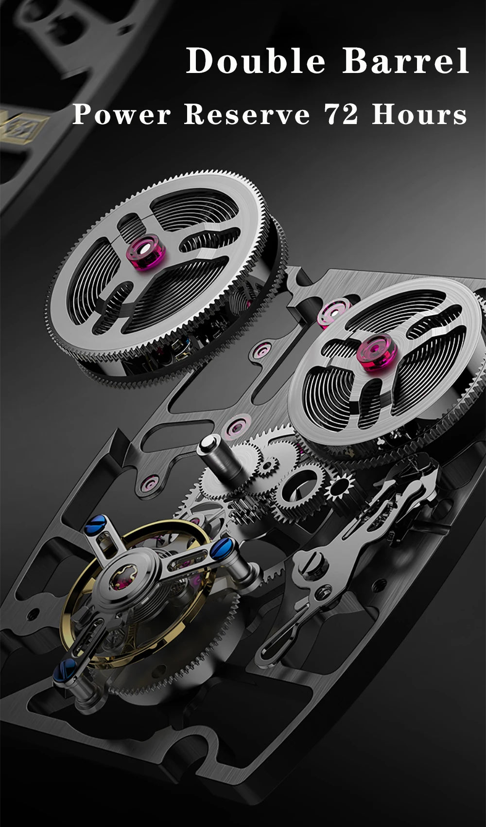 BEXEI K9 Sapphire Crystal Flying Tourbillon Man Watch Manual Skeleton Movement Men's Luxury Watch Vintage