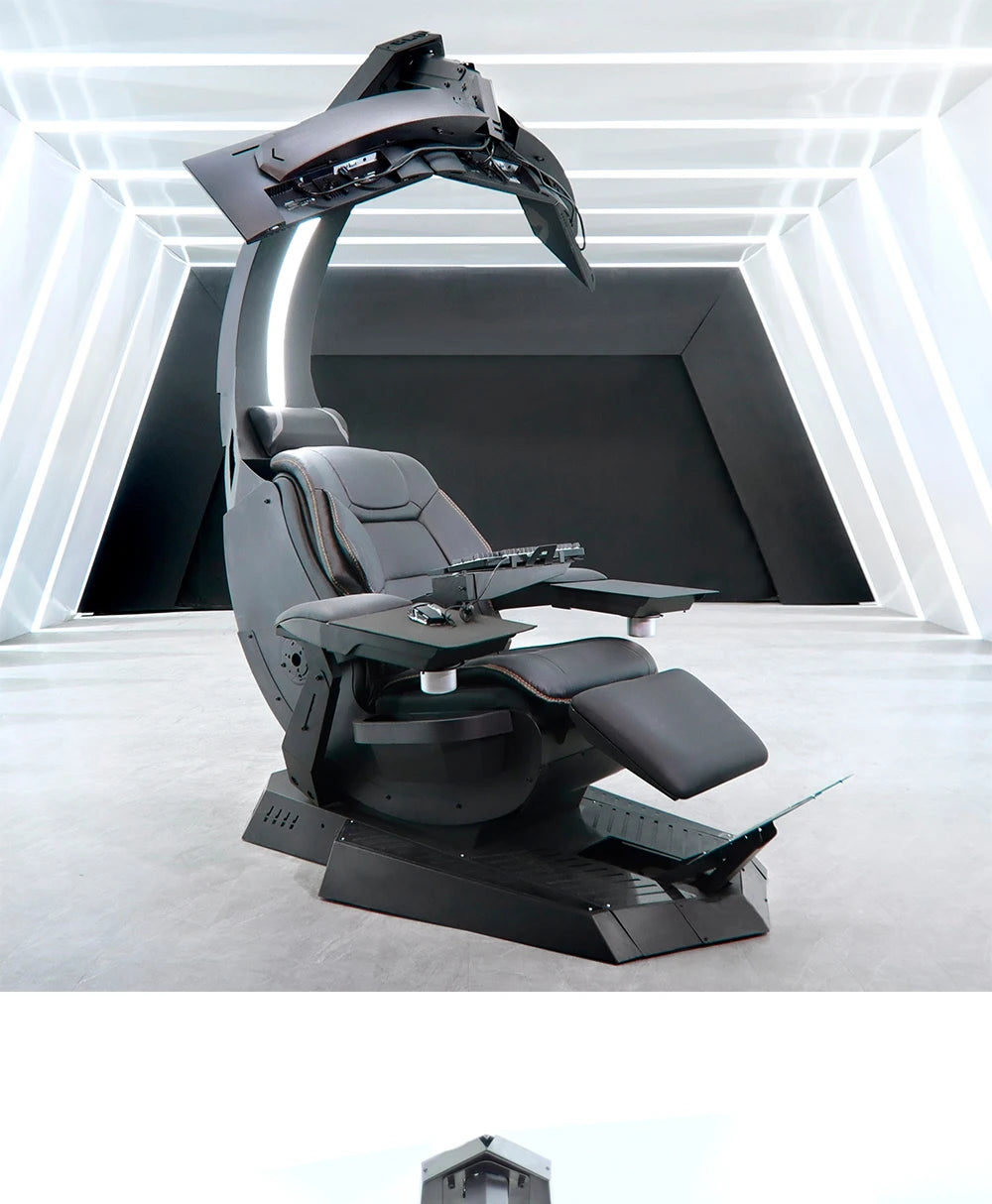 Hot Sale Silla Gamer Workstation zero Gravity Recliner RGB LED Light Speaker predator Scorpion Cockpit Gaming Chair