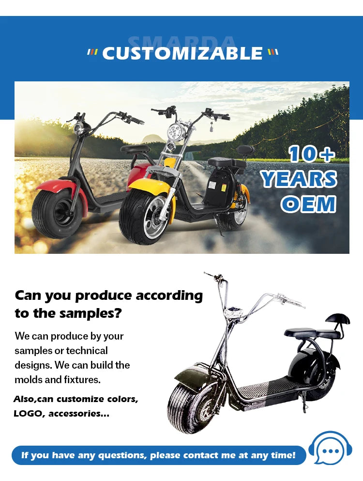 Electric scooter lithium ion battery e scooter eec coc 1500w golf scooter