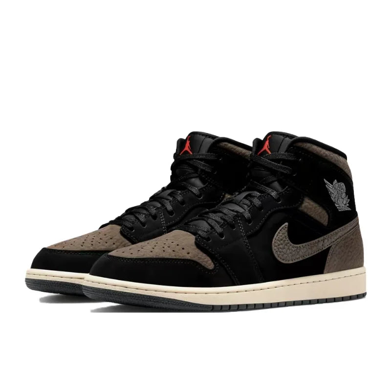 Nike Air Jordan 1 Retro Classic Comfortable Durable Lightweight Athletic Wear Basketball Shoes Men's Brown Black IB7110-002