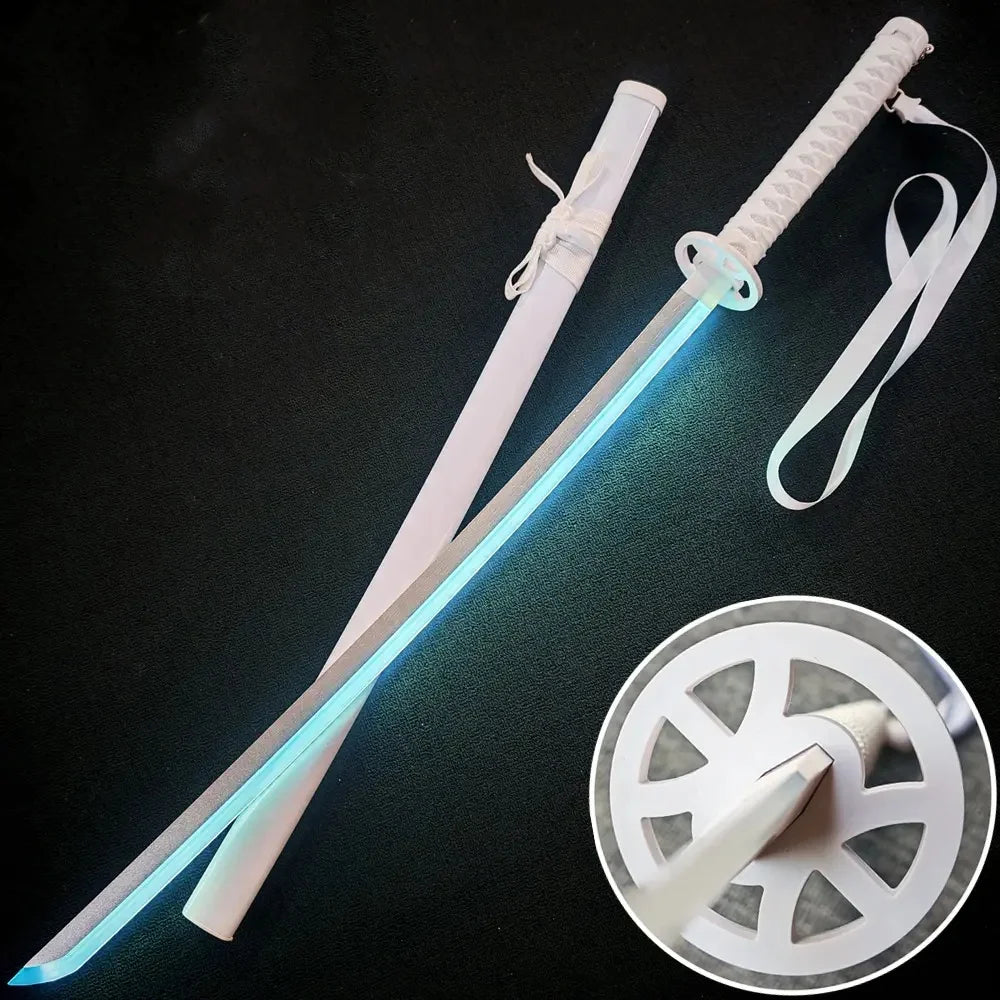 Luminous Bleach Katana Led Light Rukia Sword Anime Ichigo Cosplay Prop Ninja Knife Real Japanese Katana Bright Samurai Sabre Toy
