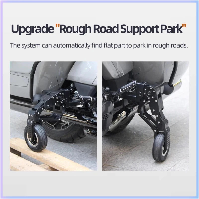 Stable Anti-tip Auxiliary Wheel | Road Glide Motorcycle Parking Stand Landing Gear