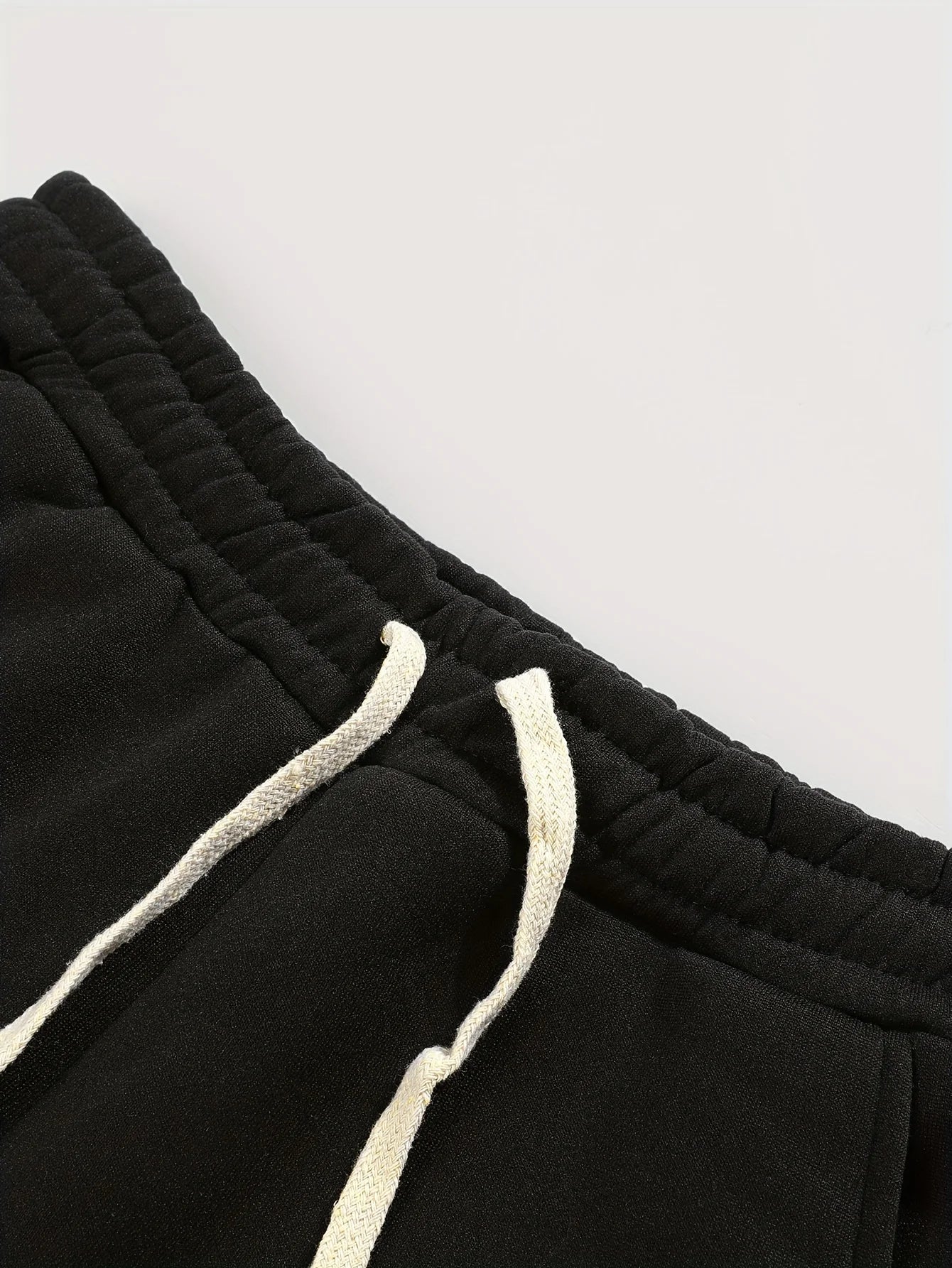Men's Casual Street Style Trendy Cross Print Fashionable Slightly Flared Black and White Color-Block Design Sweatpants