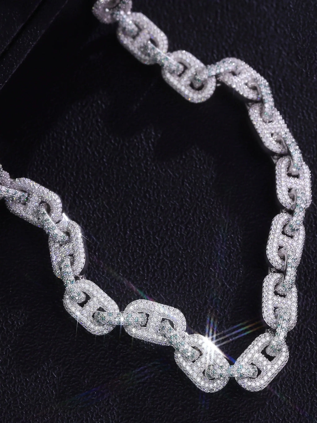 Provence Luxury Cuban Chain Link DEF/VS lab diamonds Chains 925Silver Hip Hop Necklace Street Full Iced Miami Necklace Custom