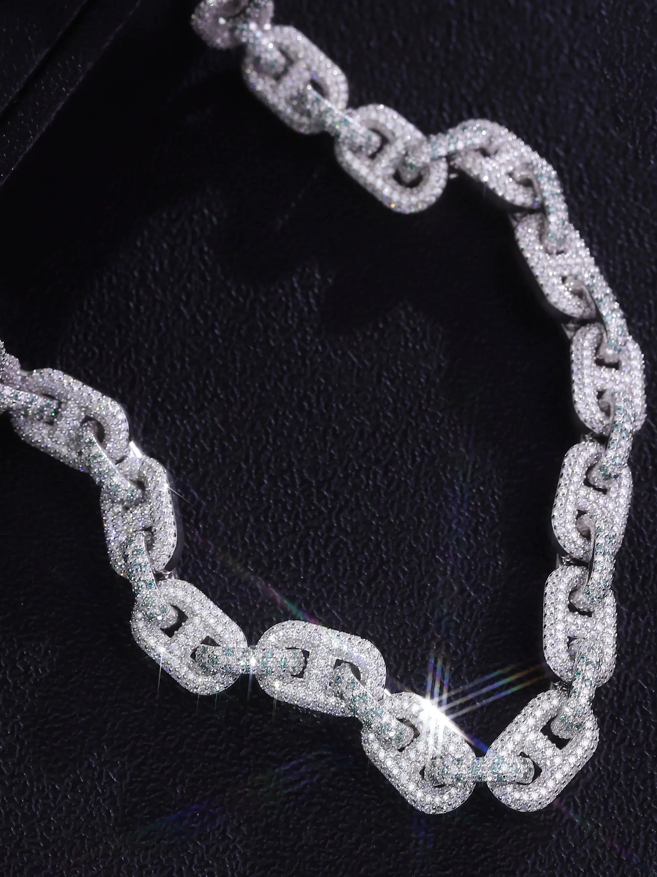 Provence Luxury Cuban Chain Link DEF/VS lab diamonds Chains 925Silver Hip Hop Necklace Street Full Iced Miami Necklace Custom