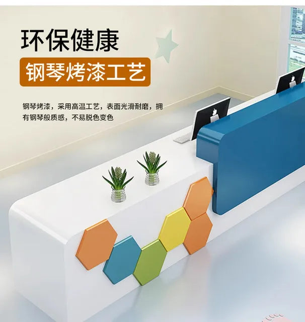 Beauty Institution Reception Desk Kindergarten Children Paradise Checkout Page Early Education Luxury Mostrador Unique Furniture