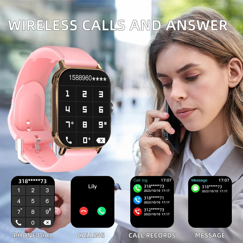 LAXASFIT 2025 Smart Watch Bluetooth Talk Play Music Smart Watch Fitness Clock Digital Sports Watch Men Women For IOS Android