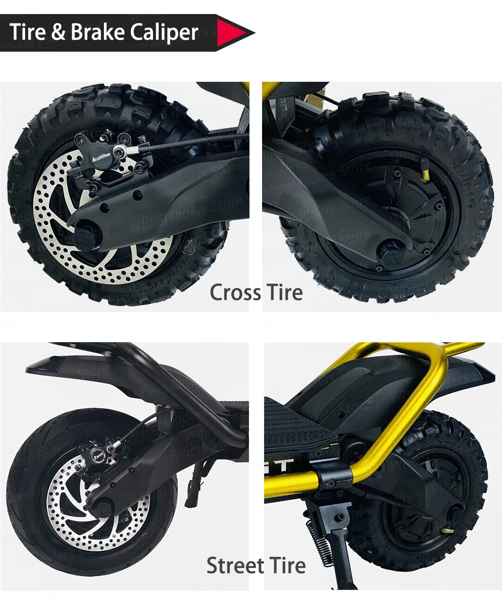 KB Wolf King GT Pro 2000W*2 Dual Motor 72V 35Ah Battery 11inch Run-proof Tires TFT Display Sine Wave Controller Electric Scooter