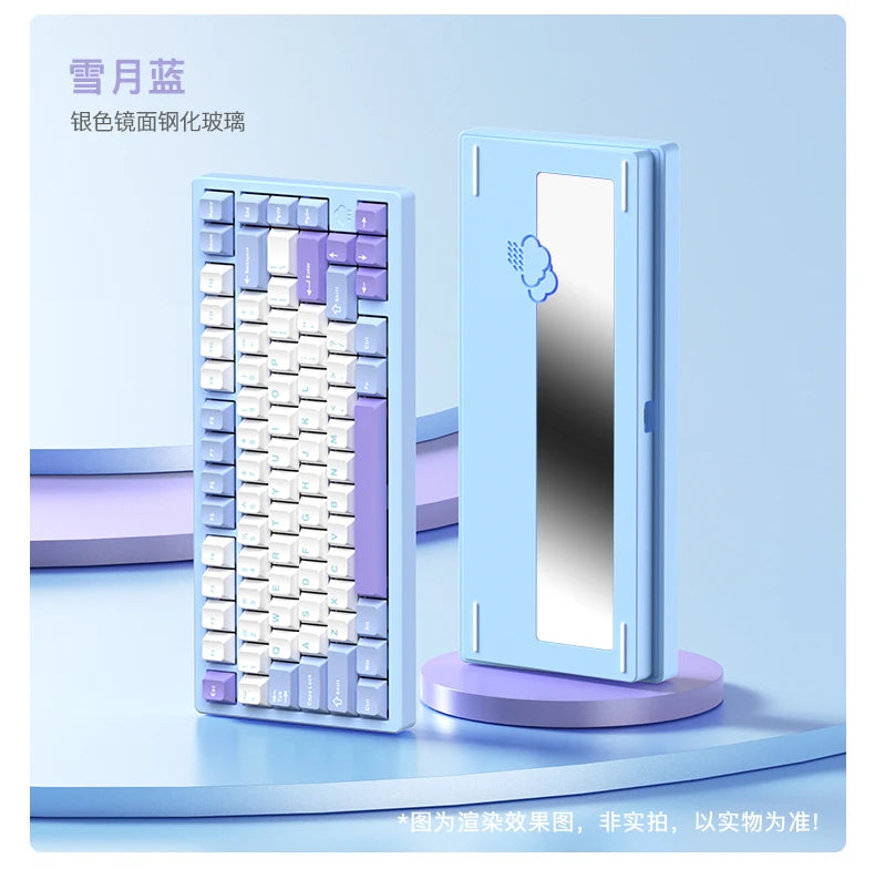 In Stock RAINY75 Mechanical Keyboard Hot-swap Aluminium Alloy Tri Mode RGB GASKET Gaming Keyboards Laptop Accessories custmgifts