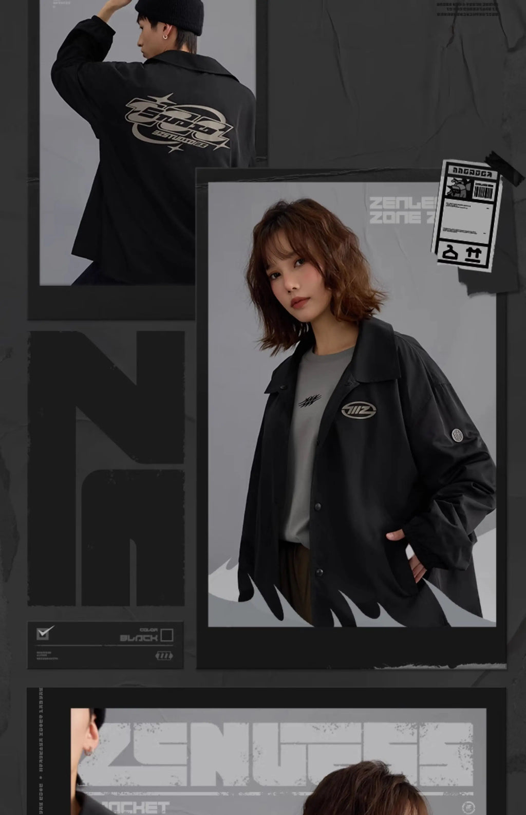 Official Zenless Zone Zero Unisex Reflective Jacket Anime Cosplay Costume ZZZ Studio 2025SS Thin Coach Jacket Birthday Gifts