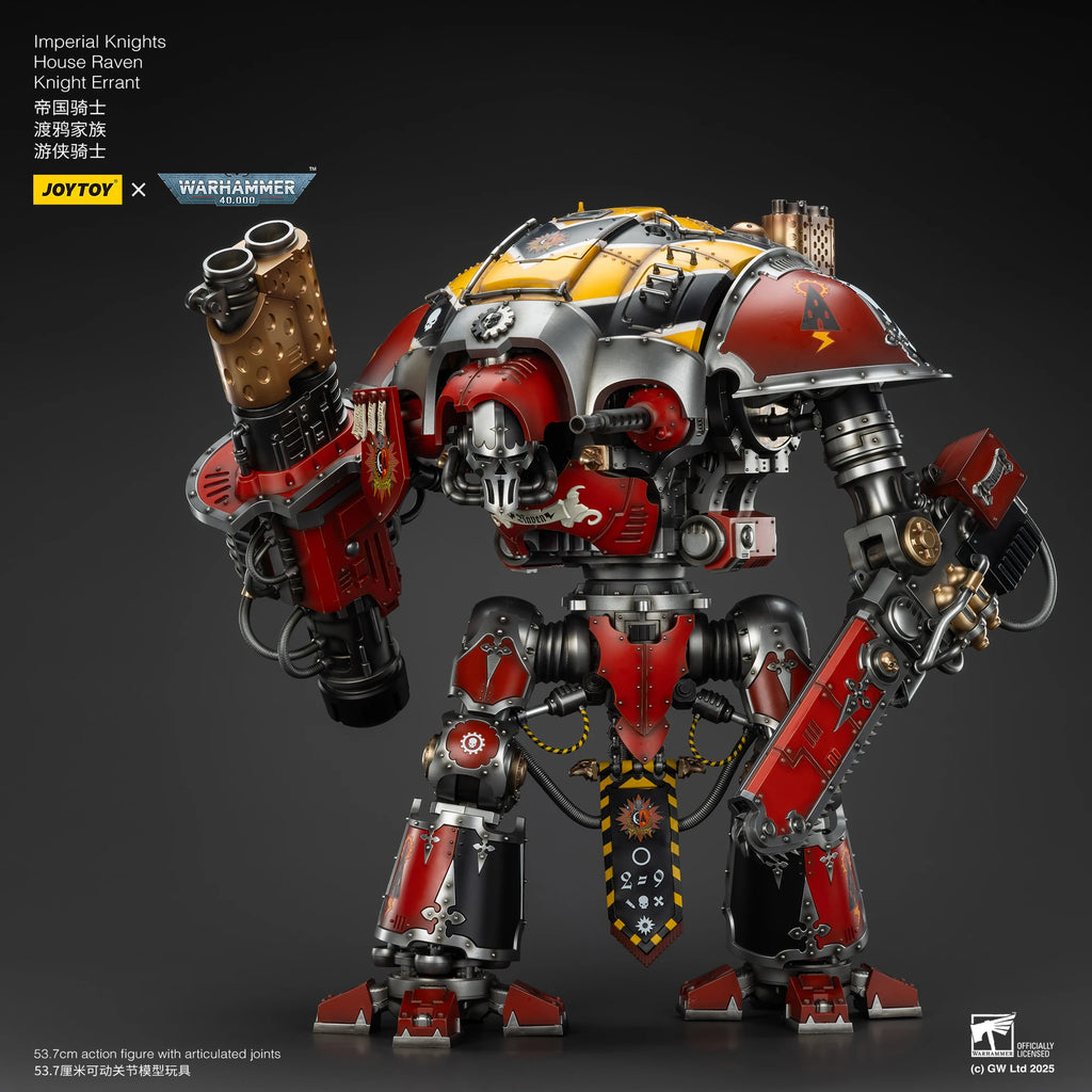 JOYTOY Warhammer 40K 1/18 Imperial Knights House Raven Knight Errant House Terryn Paladin Anime Figures Toys Mech Model