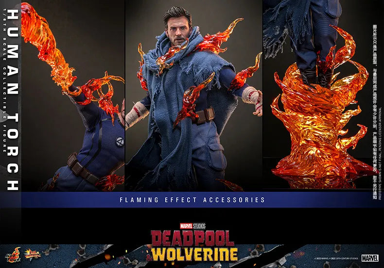 Hot Toys Deadpool & Wolverine Human Torch Mms789 1/6 Scale Collectible Figure Anime And Movie Merchandise Perfect Holiday Gift