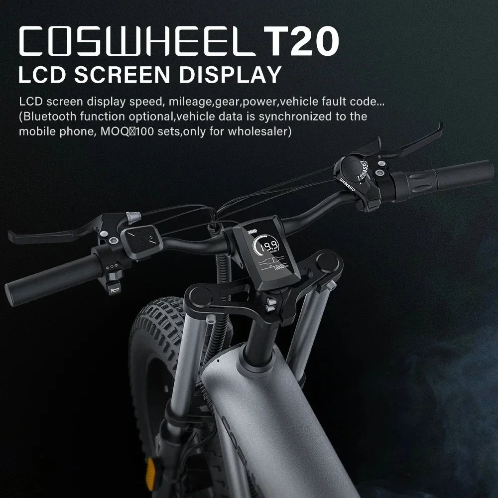 Coswheel T20 Electric bike peak 1500W motor 48V20AH battery Hydraulic brakes Electric Bicycle Off-road 45km/h off road E-bike