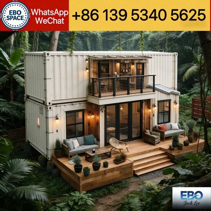 Made in China Customized Low-Cost Folding House Outdoor Garden Villa Container House with Shower and Kitchen