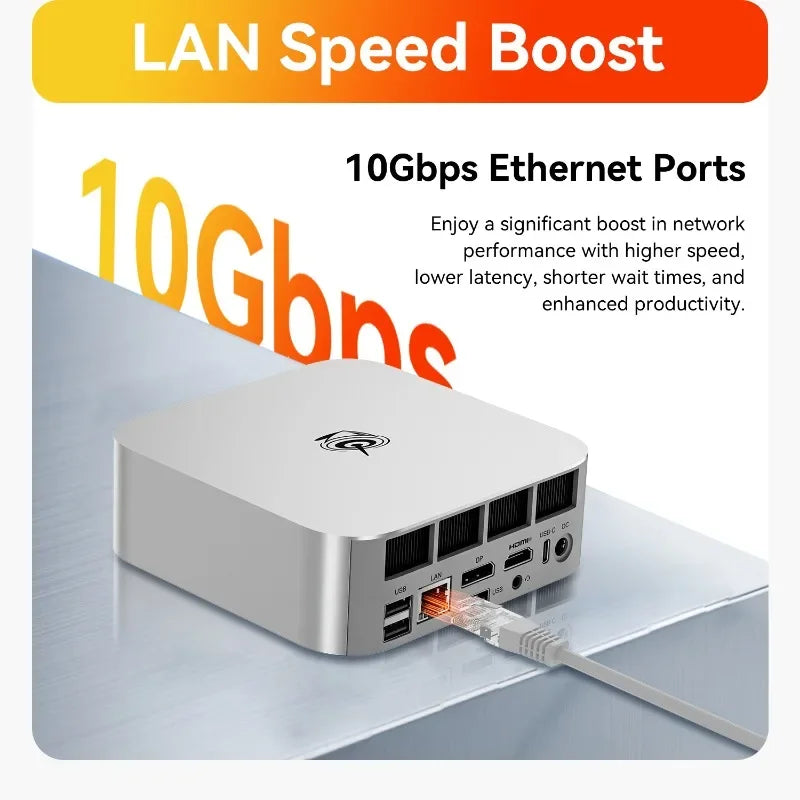 Beelink SER9 Pro AMD Ryzen AI 9 HX 370 / R7 H255 Powerful AI PC LPDDR5X 8000MHz Mini Gaming PC NVMe SSD Desktop Gamer Computer