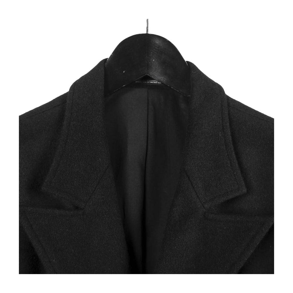 TOP-YAMAMOTO Japanese original design Dark niche black gold buckle loose asymmetric wool coat
