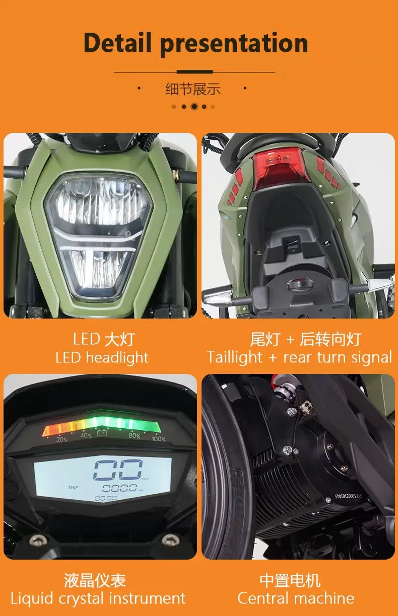 Luyuan 2026 Motorcycle Electric Bike 8000w Mid Drive Motor Off-road 150km/h DIAVEL-M PRO Motorcycle Electric Bike For Sales