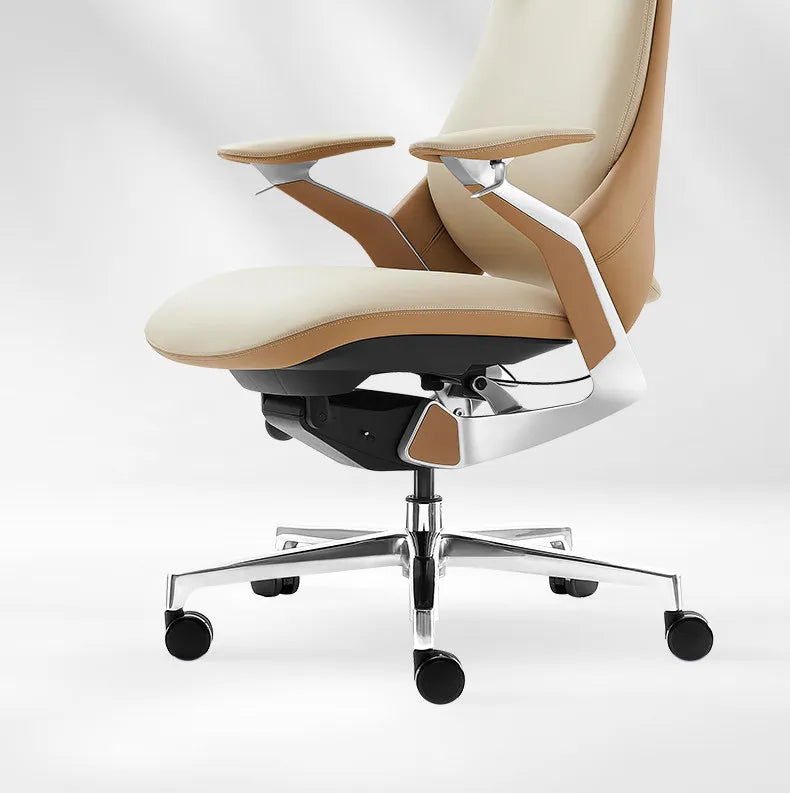 Computer Relaxing Office Chair Ergonomic Mobile Wheels Leather Office Chair Backrest Modern Sillas De Oficina Library Furniture