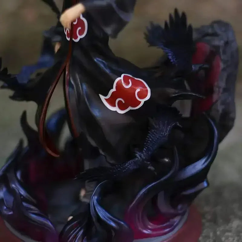 Naruto Anime Figure Uchiha Itachi Pvc Action Figure Toy Naruto Shippuden Uchiha Itachi And Crow Collection Model Toy 25cm