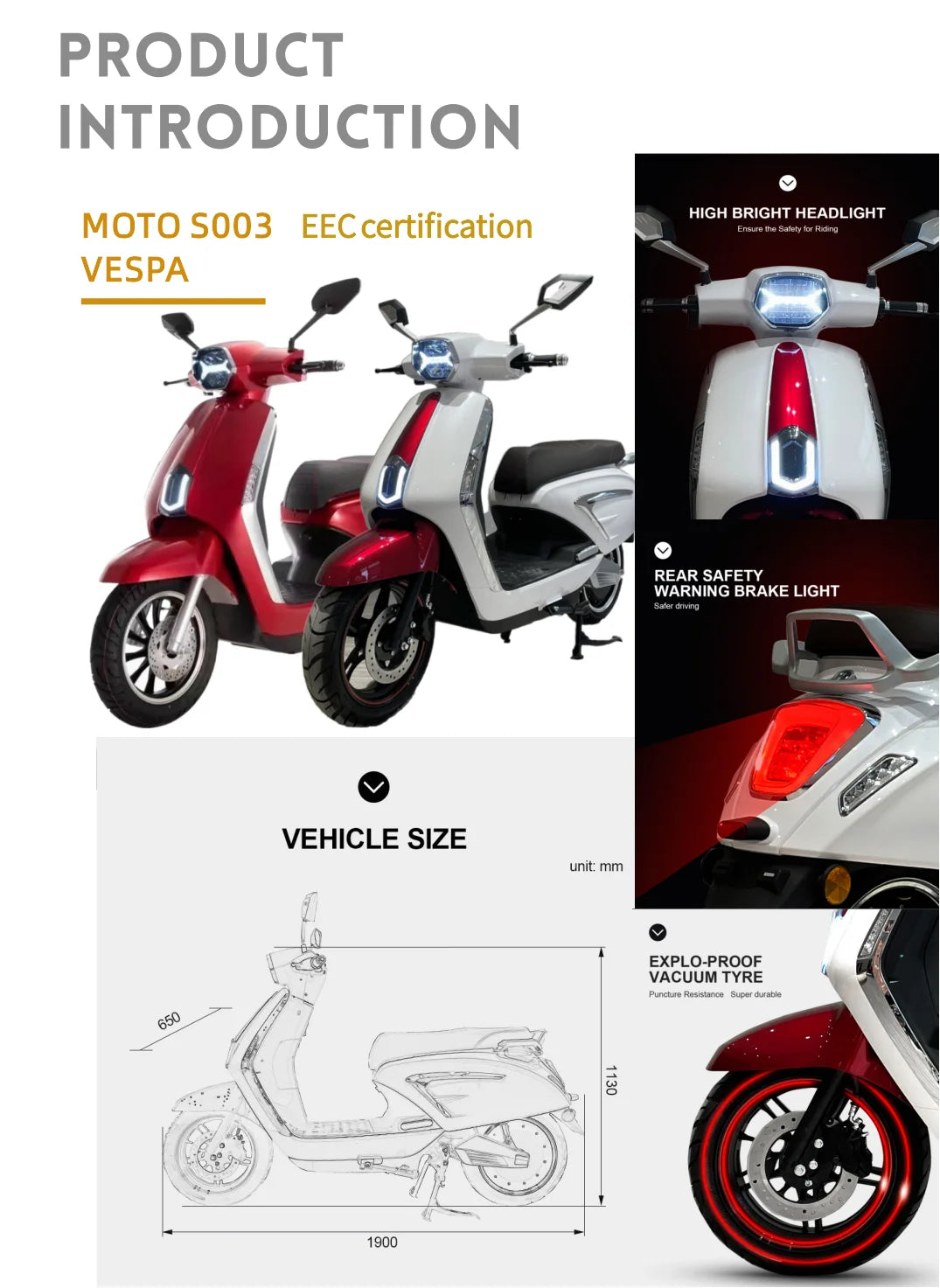 High-Speed Luxury Electric Motorcycle 1000W Sport Ebike for Adults Racing Motorcycles with 72V Power