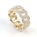 Provence 10K/14K/18K solid gold cuban link rings for men women DEF/VVS lab diamond rings custom hiphop jewelry rapper party gift