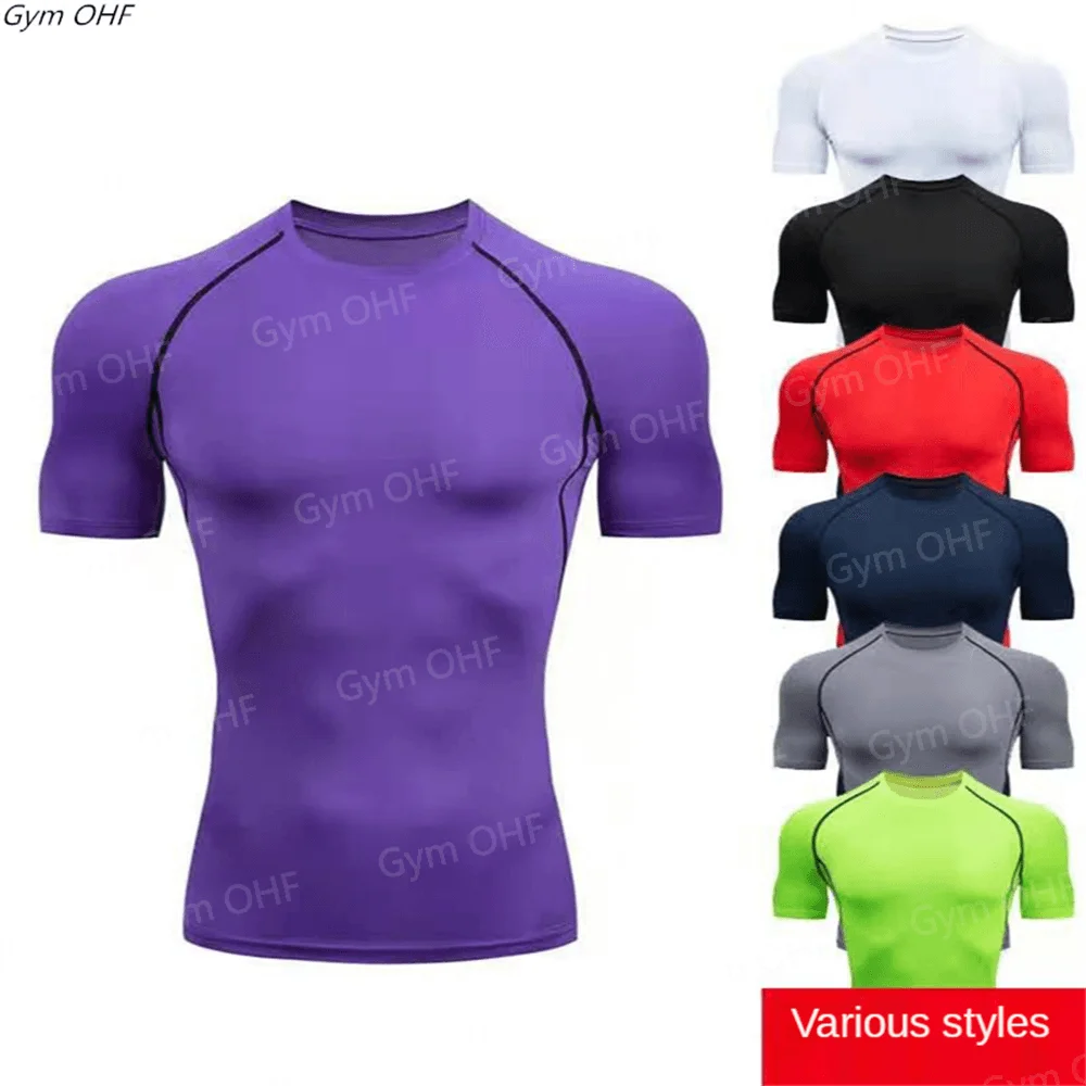 Anime Baki Sport Suits Runing Compression Shirt Shorts Sets Gym Fitness Jogging Training Rashguard Sportwear 2 in 1 Mens
