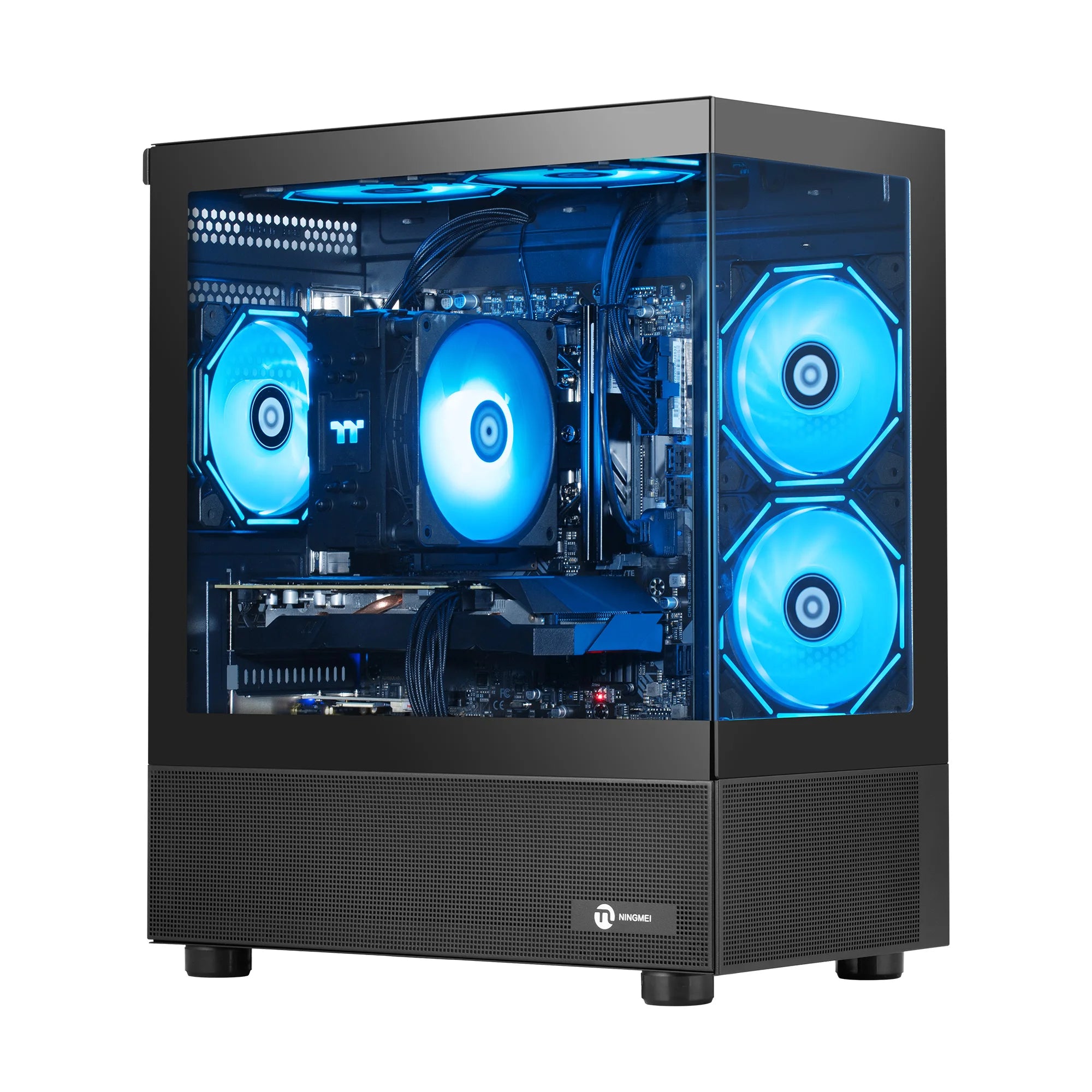 Ningmei Gaming PC AMD Ryzen 7 9700X NVIDIA RTX 5060 32GB RAM 1TB SSD Wifi PC Gaming Black