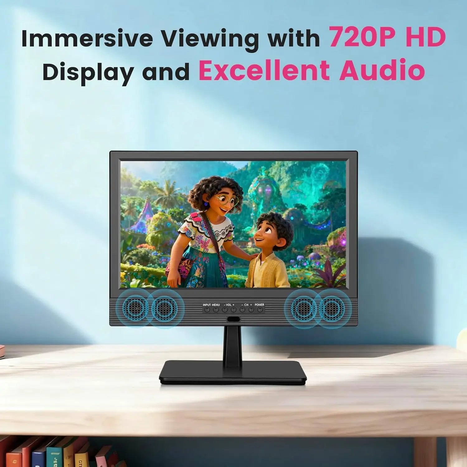 14 Inch Small Smart TV HD LED, Small Portable Smart TV with Built-in APP, Digital ATSC Tuner,HDMI/USB/AV Inputs, Small Smart