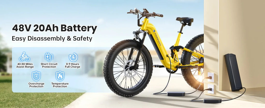Electric Bike for Adults 960W, 48V 20AH Full Suspension E-Bike 7 Speed, 80Miles