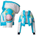 DMMD Dramatic Murder Leaf Matsuda Outerwear Cosplay Vest Loose Fit Long Sleeve Short Length Zipper Closure Cartoon Anime