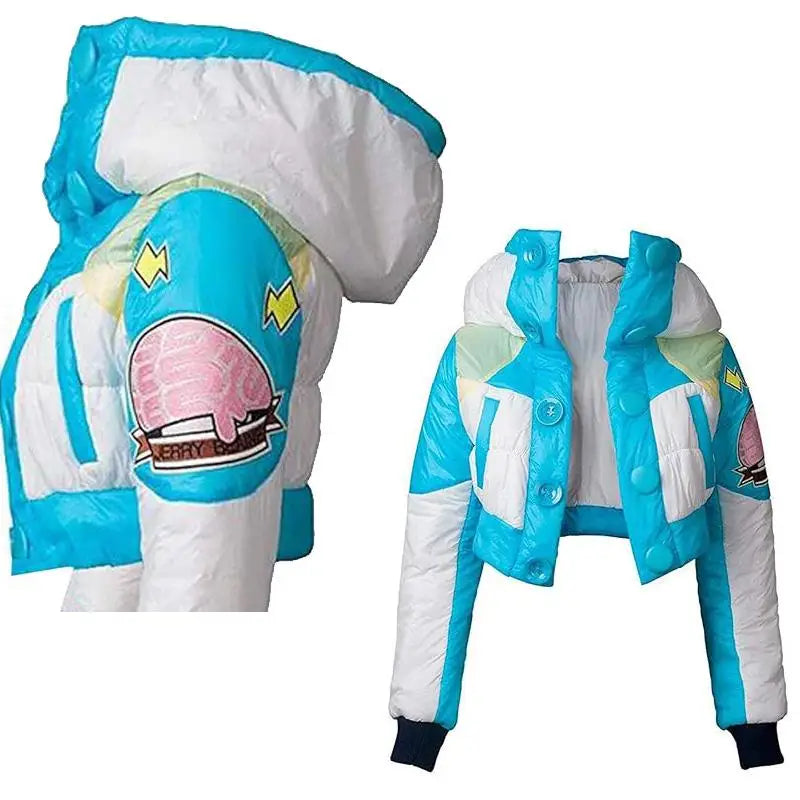 DMMD Dramatic Murder Leaf Matsuda Outerwear Cosplay Vest Loose Fit Long Sleeve Short Length Zipper Closure Cartoon Anime