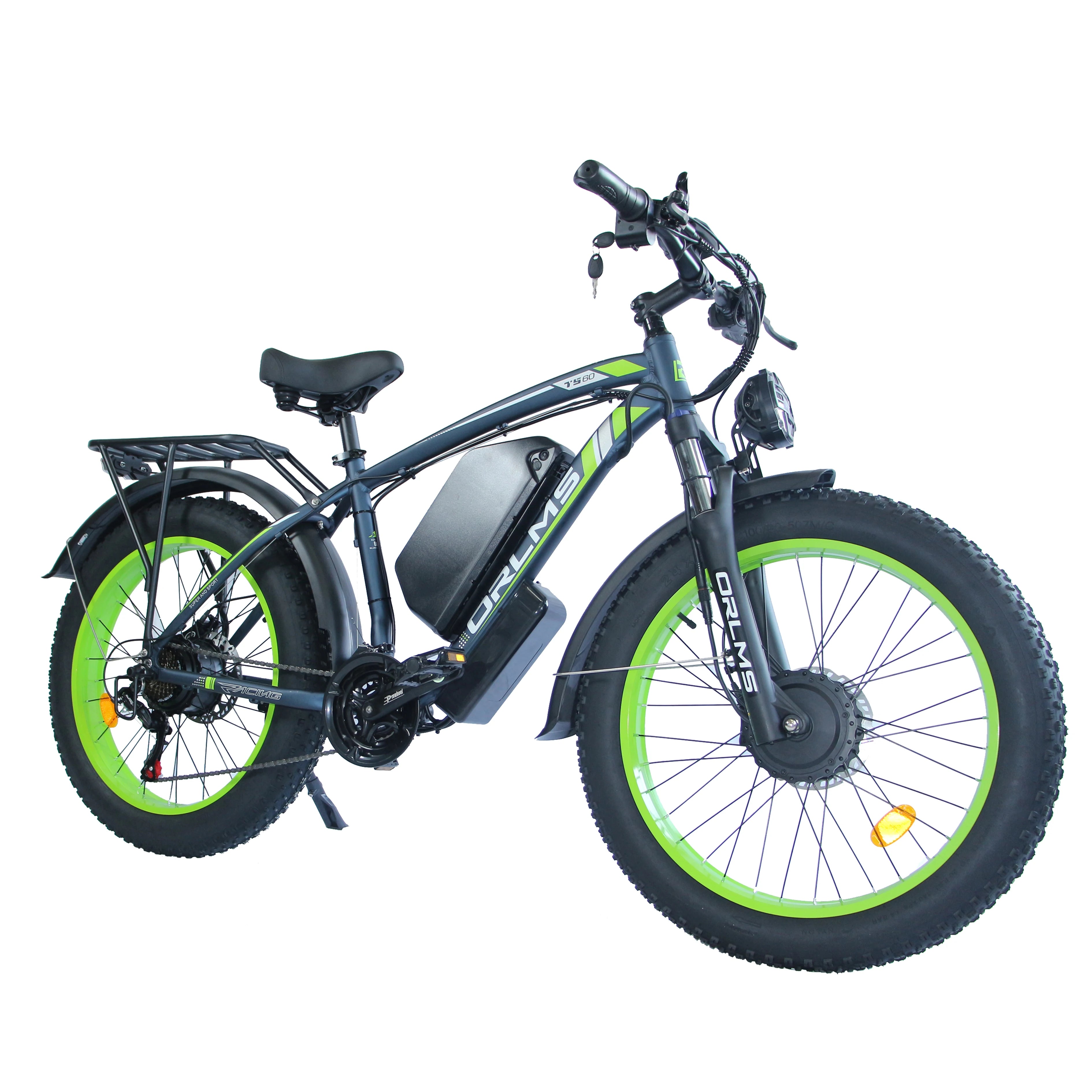 New Dual Motor 26" Electric Bike 3000W Peak E-Bike Bicycle  60V 25AH Fat Tyre
