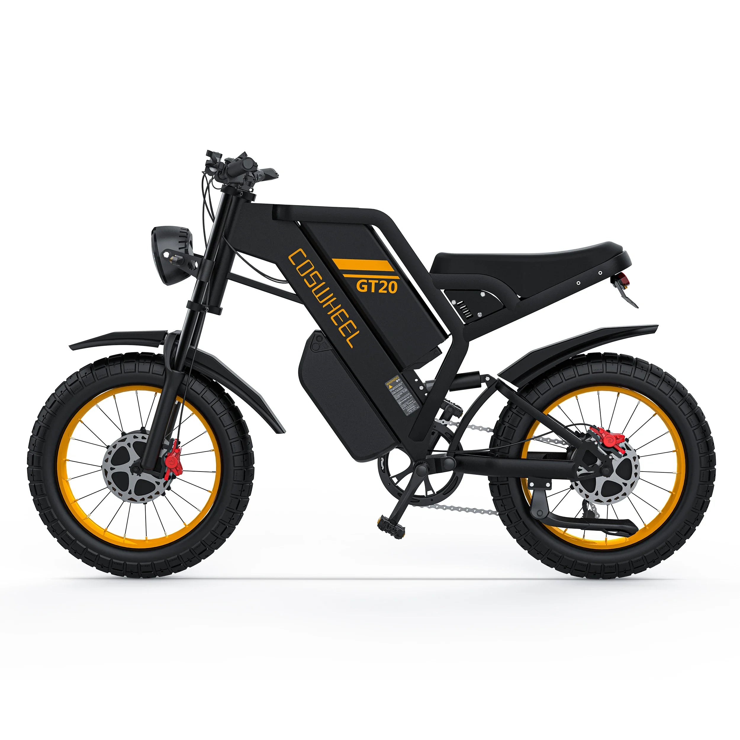 SLDBK GT20 Pro Dual Motors E-Mountain Bike for Adult 48V 25+15Ah Dual Batteries Dual Suspension 20" Fat Tire Off-Road E-bike