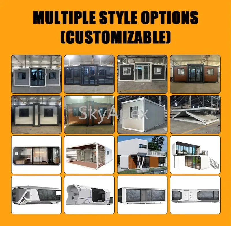 ISO CE Certified Customizable Modular 20ft Smart Apple Cabin Container House with Bathroom Movable Hotel  Use  Windproof  Stable
