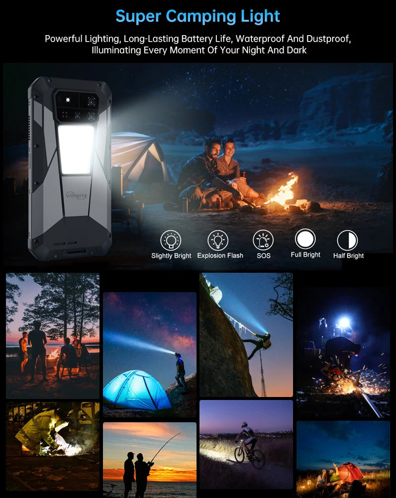 Unihertz by 8849 Tank 4 pr Smartphone 5G with 720P Projector 512GB 1TB Dimensity 8300 CPU 6.73" 3k AMOLED 11600mAh Android 14