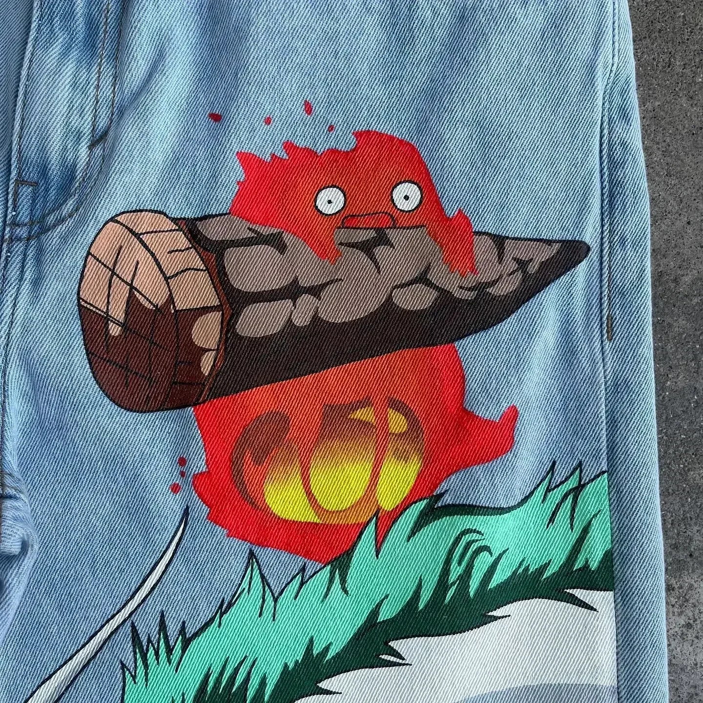 Harajuku high street y2k baggy jeans vintage wide leg denim pants popular anime jeans streetwear couples trouser men clothing
