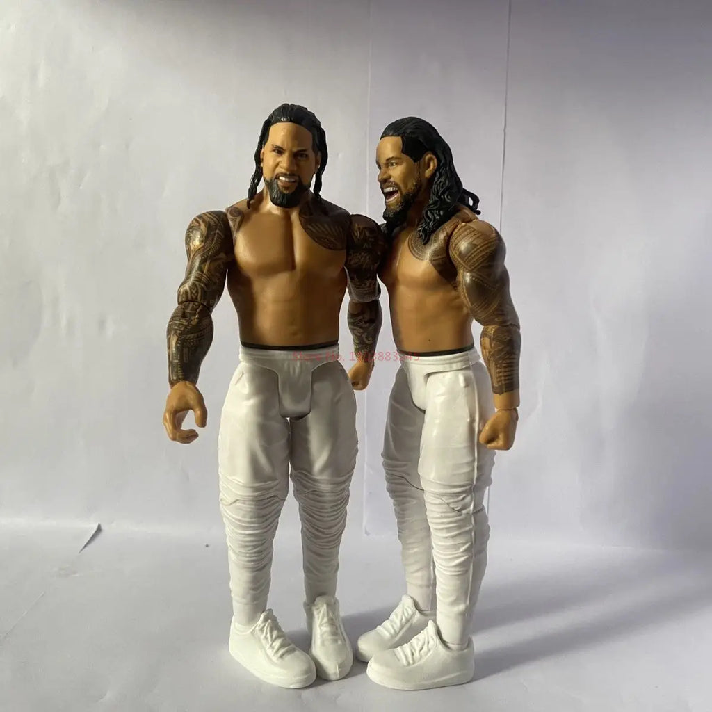 2024 New Hot WWE Figure 16cm Pvc Statue Jimmy Jey Uso The Usso Brothers Fighting Challenge Arena Worlds Wrestling Gladiator Toys