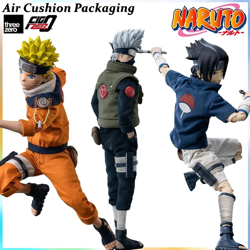 Threezero Genuine FigZero Series Naruto Uzumaki Kakashi Hatake Uchiha Sasuke Japanese Anime 1/6 Scale Action Figures Model Toys