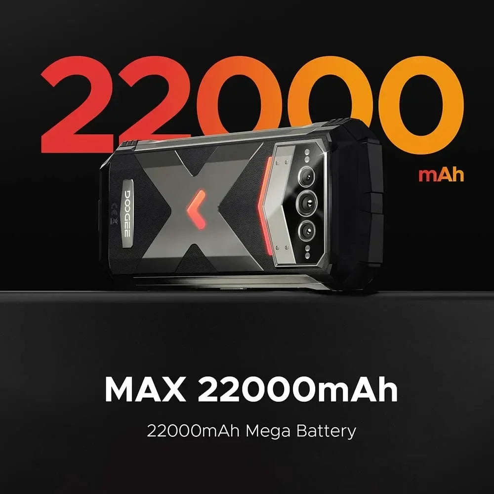 DOOGEE V Max Plus Rugged Phone 6.58" Display Dimensity 7050 Telephone Portable 36GB+512GB 22000mAh 200MP Smartphone Android 14
