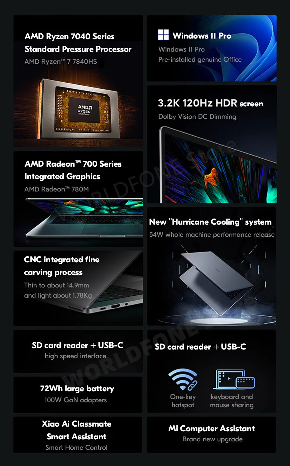 Xiaomi Book Pro 14 Laptop Intel Core Ultra X7 358H 32G RAM 1T SSD 14.6-inch 3.1K OLED 120Hz New Mi Notebook